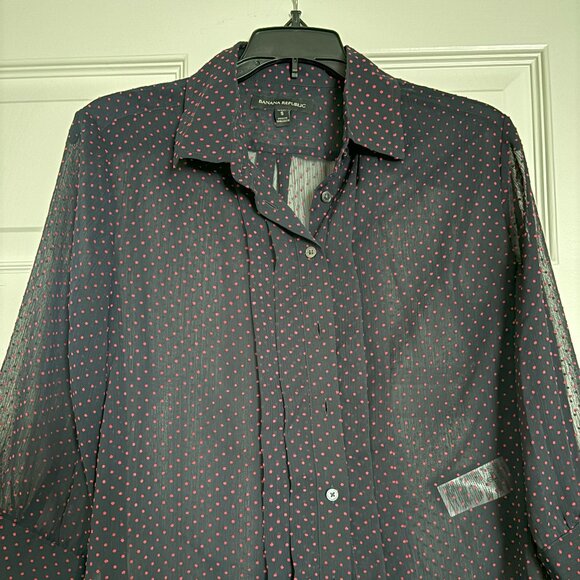 Banana Republic Navy Blue button down Size S - Picture 1 of 7